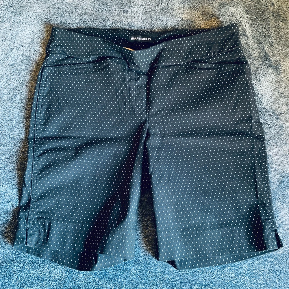 Hilary Radley Black and White Polka Dot Shorts